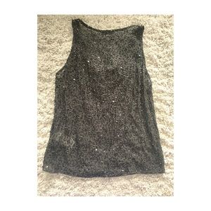 Alice and Olivia black sequence top